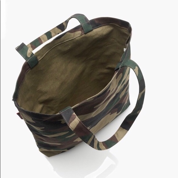 J. Crew Camouflage Logo Cotton Everyday Tote - Picture 8 of 9